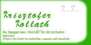 krisztofer kollath business card